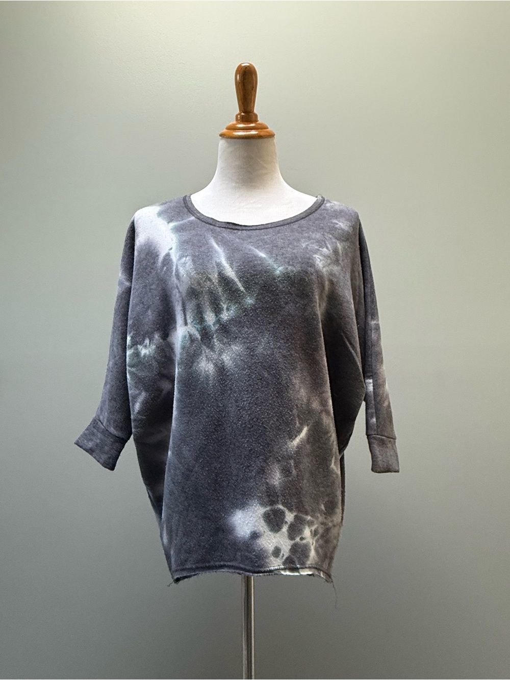 Shannon Passero Tie-Dye Pullover - Gray & White